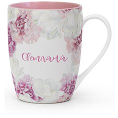 Именная кружка с надписью "Flora. Светлана" BE Happy