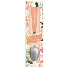 Именная ложка с надписью "Flora. Ольга" BE Happy
