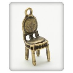 Набор металлических подвесок "Стульчик", медный, 10x27 мм, 10 штук Scrap Berrys
