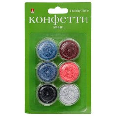 Конфетти мини для декора "Сердечки", 4 мм, 6 цветов Альт