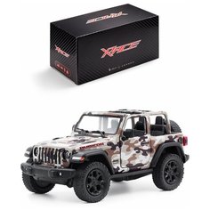 Детская инерционная металлическая машинка Serinity Toys, модель Jeep Wrangler Camo, бежевый