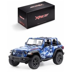 Детская инерционная металлическая машинка Serinity Toys, модель Jeep Wrangler Camo, синий