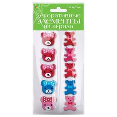 Набор декоративных элементов из акрила "Медвежата №20" Альт