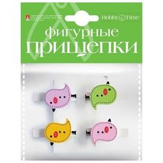 Фигурные прищепки "Птички", 4 штуки Альт