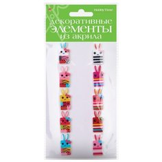 Набор декоративных элементов из акрила "Зайчики №6" Альт