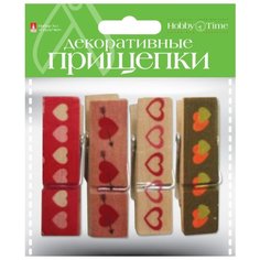 Декоративные прищепки "Сердечки", набор №1 Альт