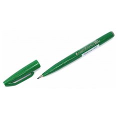 Фломастер-кисть зеленый цвет Pentel