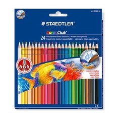 Набор цветных карандашей "Noris Club", акварельные, 24 цвета, с кистью Staedtler