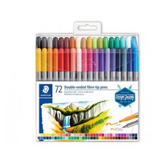 Фломастеры двусторонние "Design Journey", 72 цвeта Staedtler