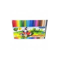 Фломастеры "Centropen", 30 цветов, конверт, круглый корпус, смываемые