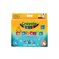 12 цветных фломастеров для малышей Crayola