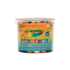 24 восковых мелка для малышей, в бочонке Crayola