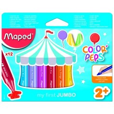 Мелки восковые "Color Peps Jumbo", 12 цветов Maped