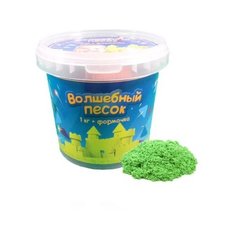 Набор игровой "Волшебный песок", цвет: зеленый, 1кг и формочка