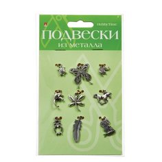 Подвески из металла "Животные 2", серебро Альт