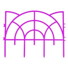 Заборчик декоративный "Роккоко. "Ажурный", 44х34 см, 7 секций, цвет розовый Дачная мозаика
