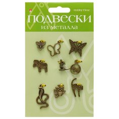 Подвески из металла "Животные 3", бронза Альт