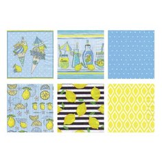 Салфетки бумажные для декупажа Love2art "Лимонный фреш", ассорти, 33х33 см, 12 штук, арт. SDD №1218-04