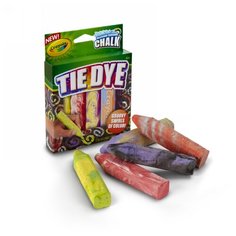 Мел для асфальта "Tie Dye", узорчатый, 5 штук Crayola