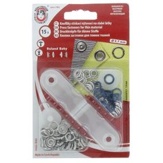 Кнопки "KOH-I-NOOR" 16 (1213-030 №2) рубашечные "Baby" металл цветные d 9.7 мм 15 шт. 981 синий