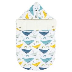 Forest kids Конверт на выписку зимний с прорезями Whales