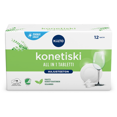 KIILTO All in One таблетки (коробка) для посудомоечной машины, 12 шт.