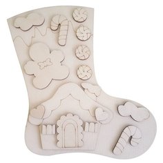Заготовки для декорирования "Валенок и пряничный домик" Decoriton