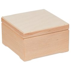 Заготовка для декорирования Mr. Carving "Шкатулка квадратная", бук, 16x16x9 см, арт. БУК-02