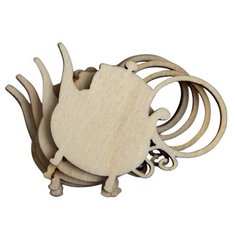 Заготовка для декорирования "Кофейник №2", 5 см, 5 штук Decoriton