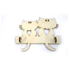 Заготовка деревянная. Вешалка "Коты", арт. L-568 Astra & Craft