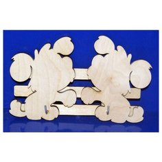 Заготовка из дерева "Вешалка 2 крючка. Собачки" Созвездие