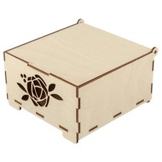Заготовка для декорирования Mr. Carving "Шкатулка. Романтика", арт. ВД-292, 14х14х8 см