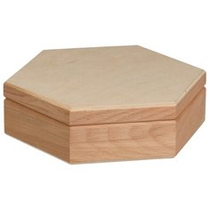 Заготовка для декорирования Mr. Carving "Шкатулка шестигранная", бук, 11,5x11,5x6 см, арт. БУК-06