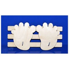 Заготовка из дерева "Вешалка 2 крючка. Ножки" Созвездие