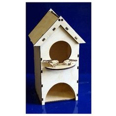 Заготовка из дерева "Чайный домик", с птичками (скворечник) Созвездие
