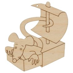 Заготовка для декорирования Mr. Carving "Крыса в коробке", 9х8 см