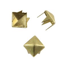 Украшение на шипах "Пирамидка", 6х6 мм, цвет: золото, 100 штук, арт. 53922 Protos & Co