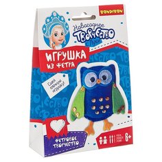Набор для творчества Bondibon "Ёлочные игрушки из фетра своими руками. Сова"