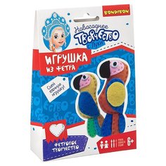 Набор для творчества Bondibon "Ёлочные игрушки из фетра своими руками. Попугаи"