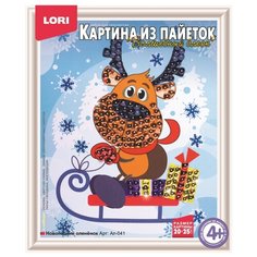 Картина из пайеток "Новогодний оленёнок" Lori