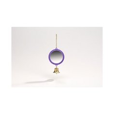 Зеркало круглое с колокольчиком, пластмассовое, 8x5,5 см Beeztees