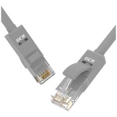 Патч-корд для интернета UTP GCR 10 Гбит/с кат 6 RJ45M серый 0.2м