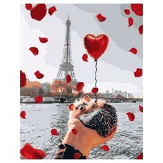 Картина по номерам Paintboy PK 33053 Путешествие ёжика. Париж 40x50см