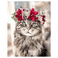 Картина по номерам Paintboy PK 49005 Праздничный кот 40x50см