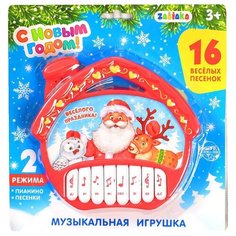 ZABIAKA Пианино "Новый год" красный, звук, батарейки №SL-01010 2933553