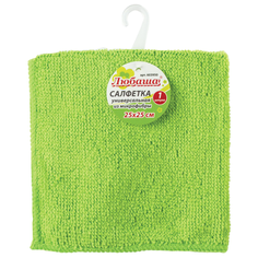 Салфетка Любаша Универсальная 25x25 см, зеленый