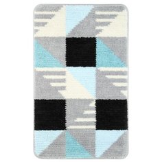 Коврик для ванной Fixsen Visa 1-ый, FX-5005Z, серо-бирюзовый, 50х80см