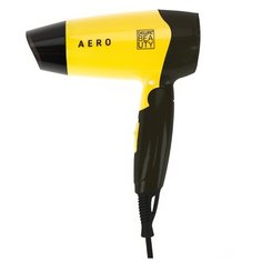 Фен "Dewal Beauty. Yellow", дорожный, чёрно-розовый, 1400 Вт, 1 насадка