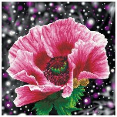 Кристальная мозаика (алмазная вышивка) Фрея "Мак", 42x42 см, арт. ALVR-37