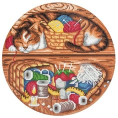 Кристальная мозаика (алмазная вышивка) Фрея "Домовой - помощник по дому", 34,5x34,5 см, арт. ALVR-22